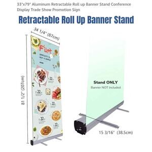 Retractable banner stands 78" x 33"